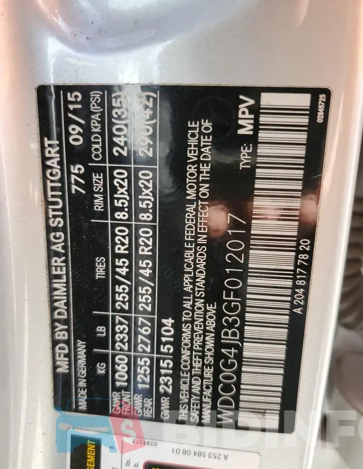 WDC0G4JB3GF012017 Photo# 13