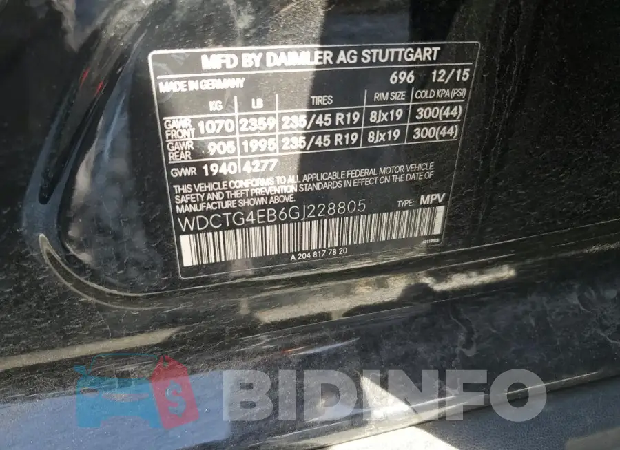 WDCTG4EB6GJ228805 Photo# 13