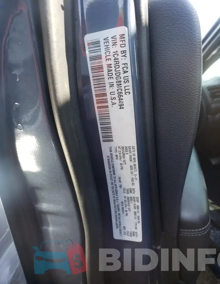 1C4RDJDG8MC664494 Photo# 13