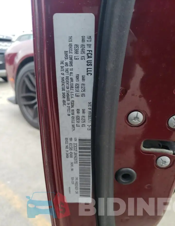 2C3CDZFJ6KH629755 Photo# 12