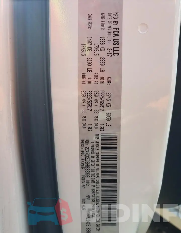 2C4RDGEG3HR698308 Photo# 13