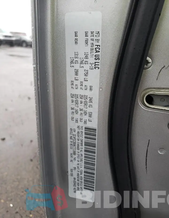3C4PDCBB0KT719080 Photo# 12