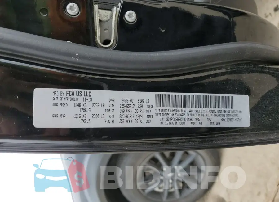 3C4PDCBB6KT871185 Photo# 13