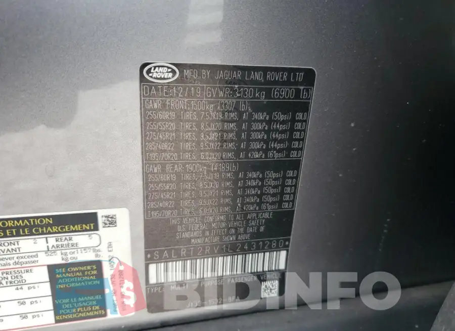 SALRT2RV1L2431280 Photo# 13