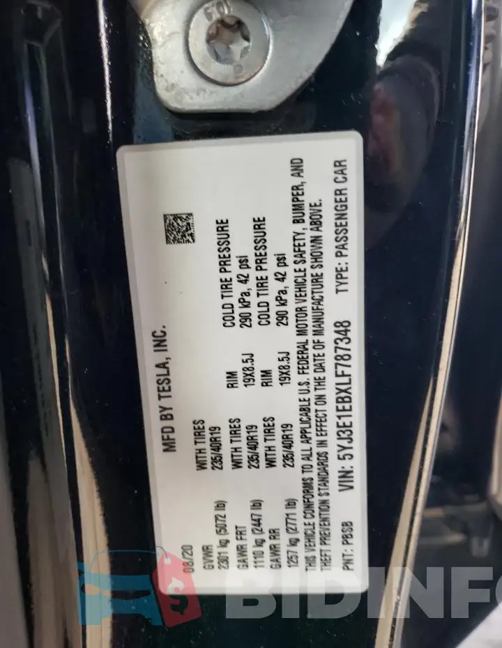 5YJ3E1EBXLF787348 Photo# 12