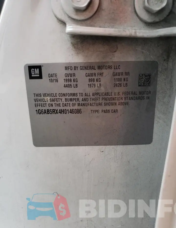 1G6AB5RX4H0146086 Photo# 13