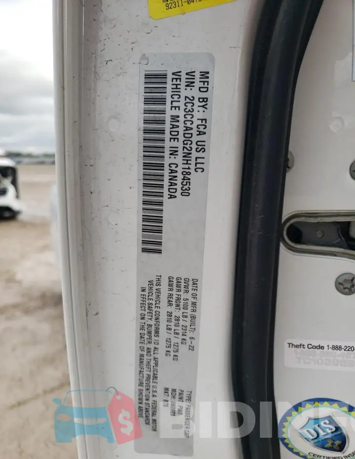 2C3CCADG2NH184530 Photo# 12