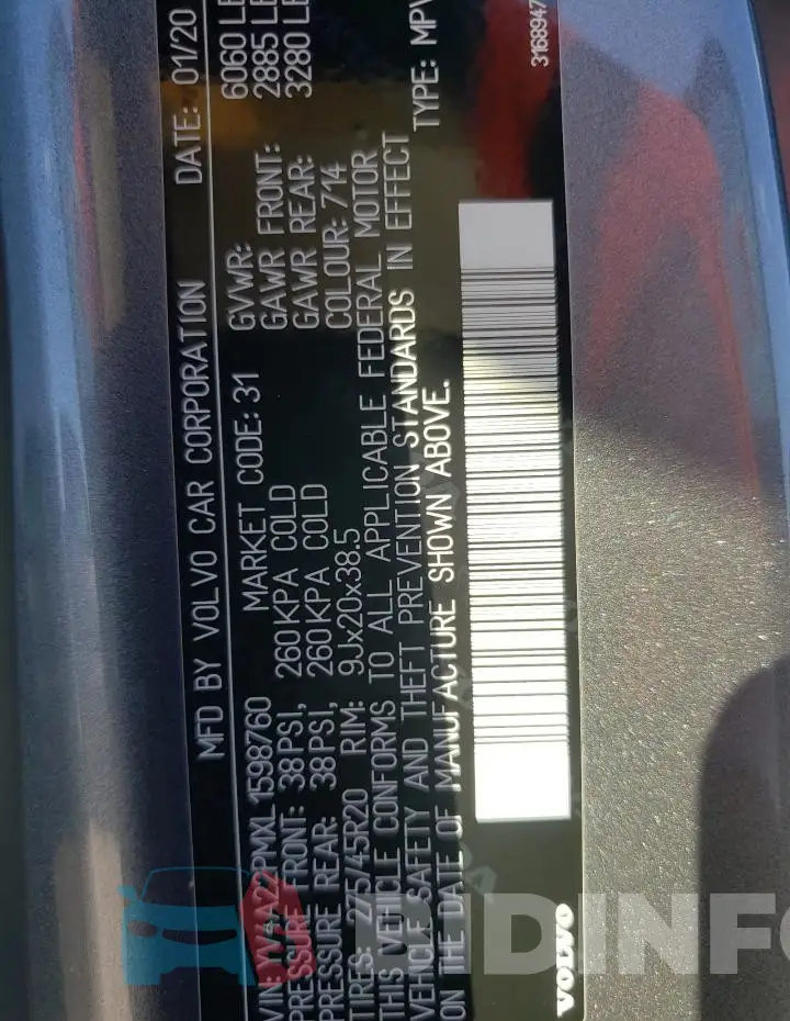 YV4A22PMXL1598760 Photo# 13