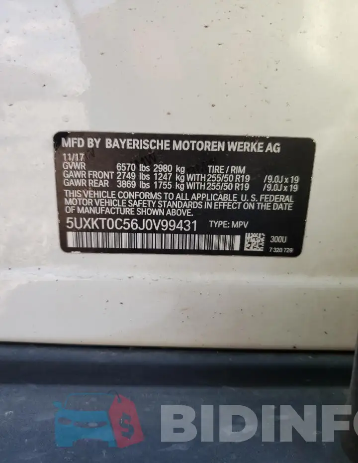5UXKT0C56J0V99431 Photo# 13