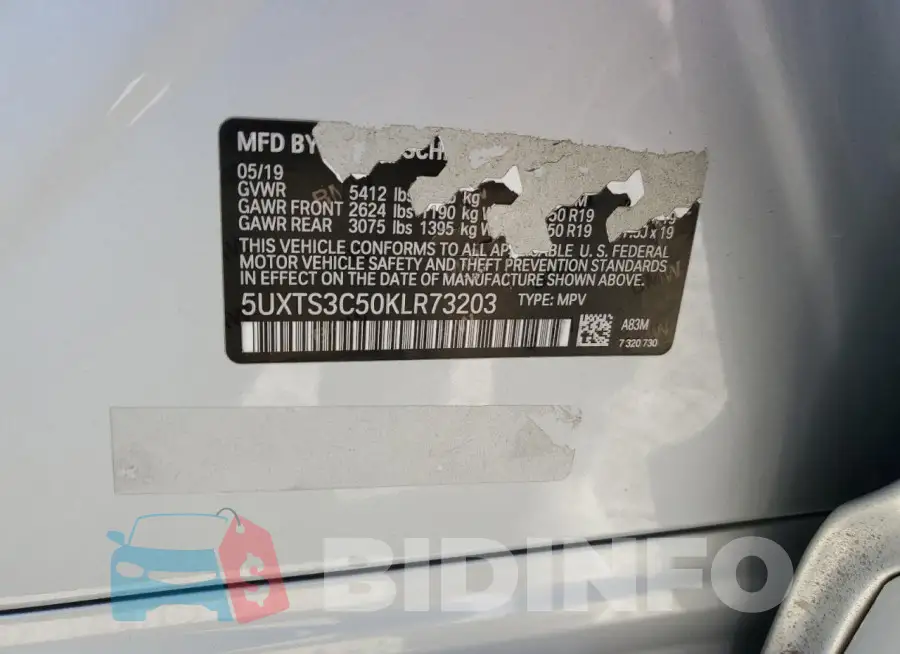 5UXTS3C50KLR73203 Photo# 13