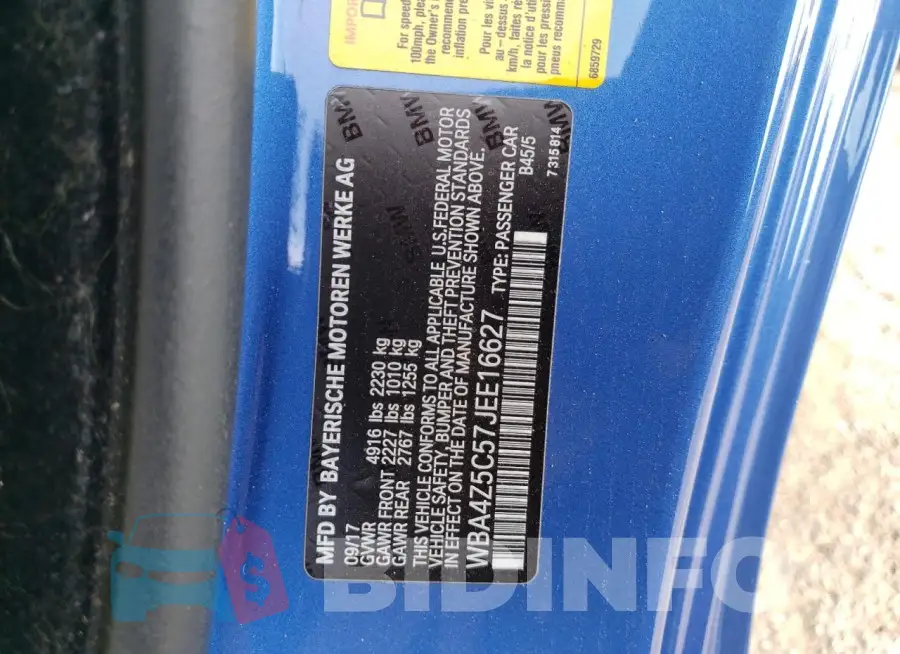 WBA4Z5C57JEE16627 Photo# 13