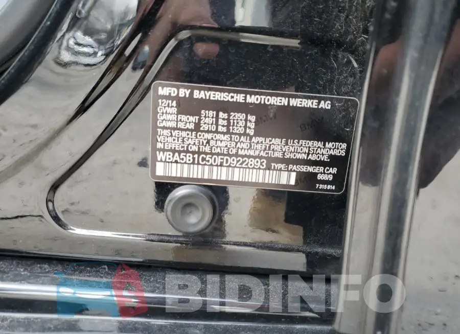 WBA5B1C50FD922893 Photo# 12