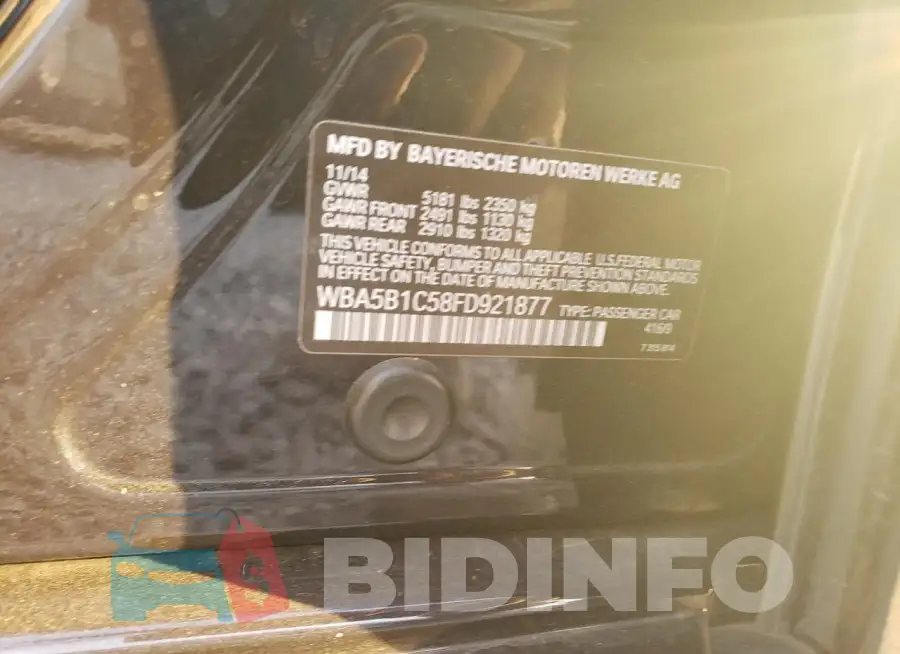 WBA5B1C58FD921877 Photo# 12