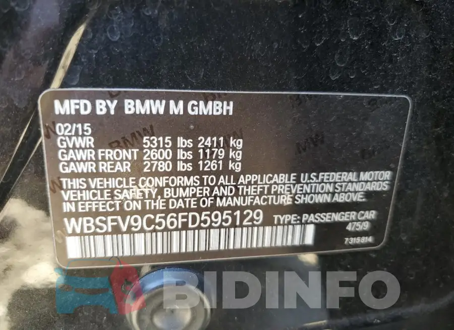 WBSFV9C56FD595129 Photo# 12