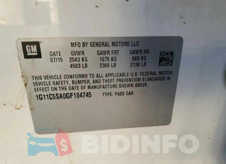 1G11C5SA0GF104745 Photo# 12