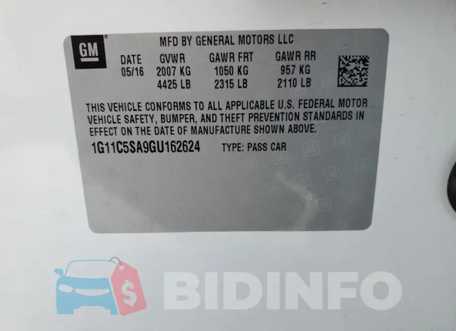 1G11C5SA9GU162624 Photo# 13