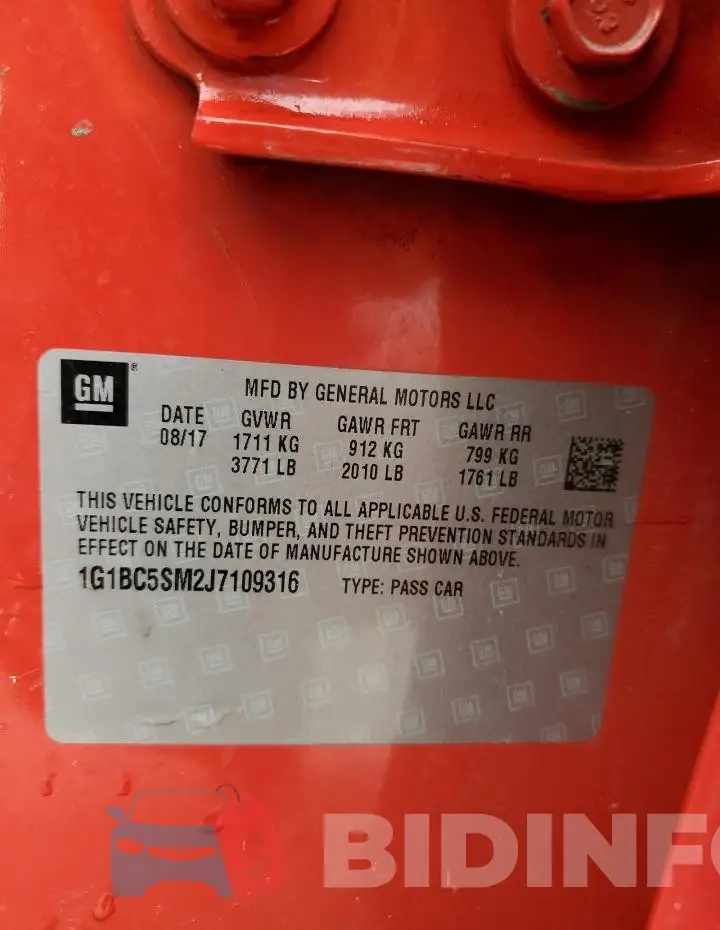 1G1BC5SM2J7109316 Photo# 12