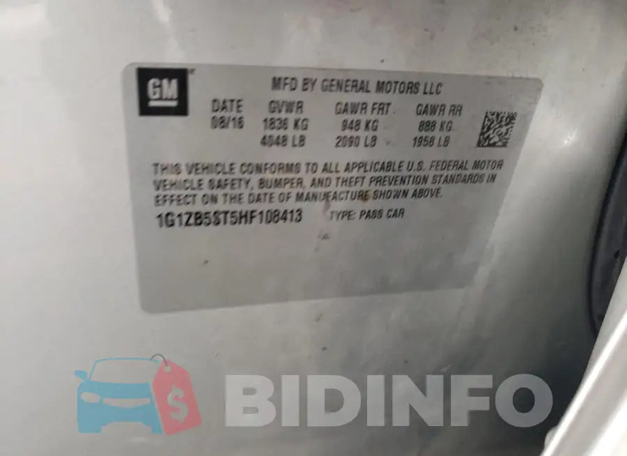 1G1ZB5ST5HF108413 Photo# 12