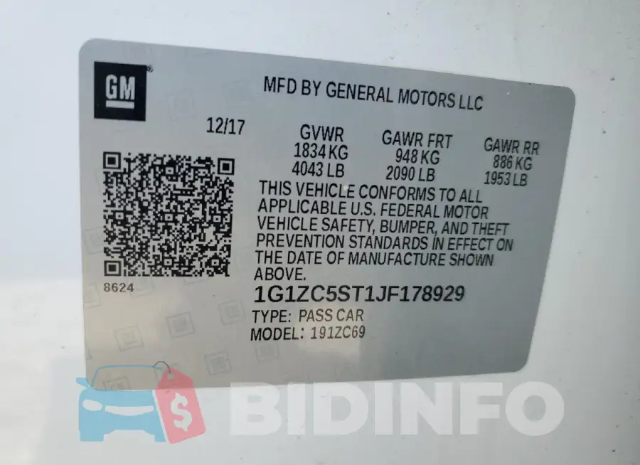 1G1ZC5ST1JF178929 Photo# 12
