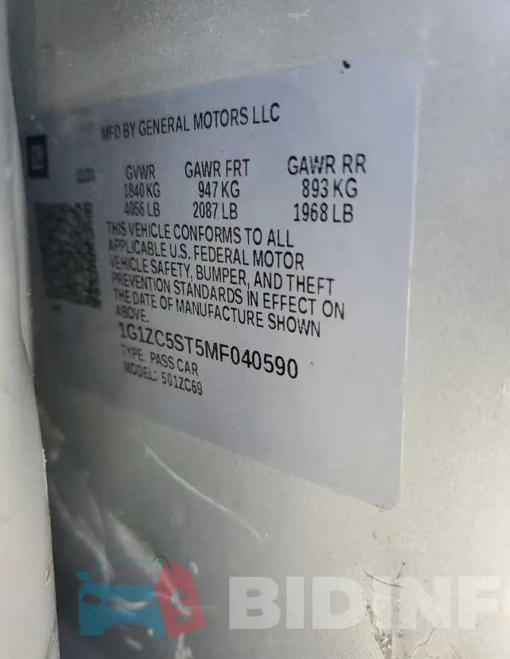 1G1ZC5ST5MF040590 Photo# 12