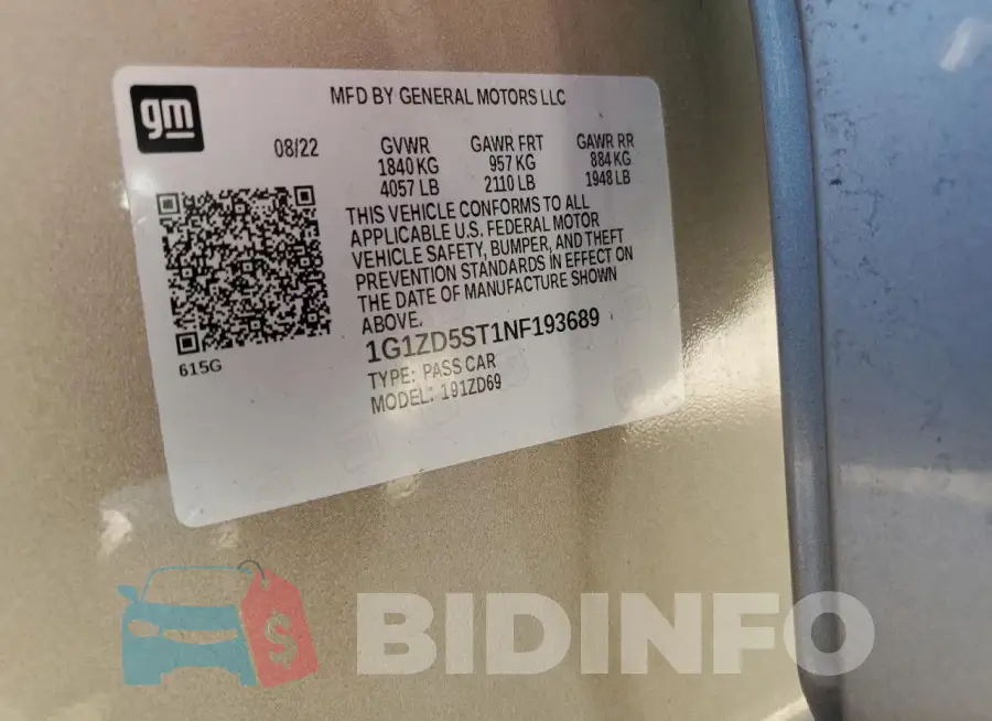 1G1ZD5ST1NF193689 Photo# 12