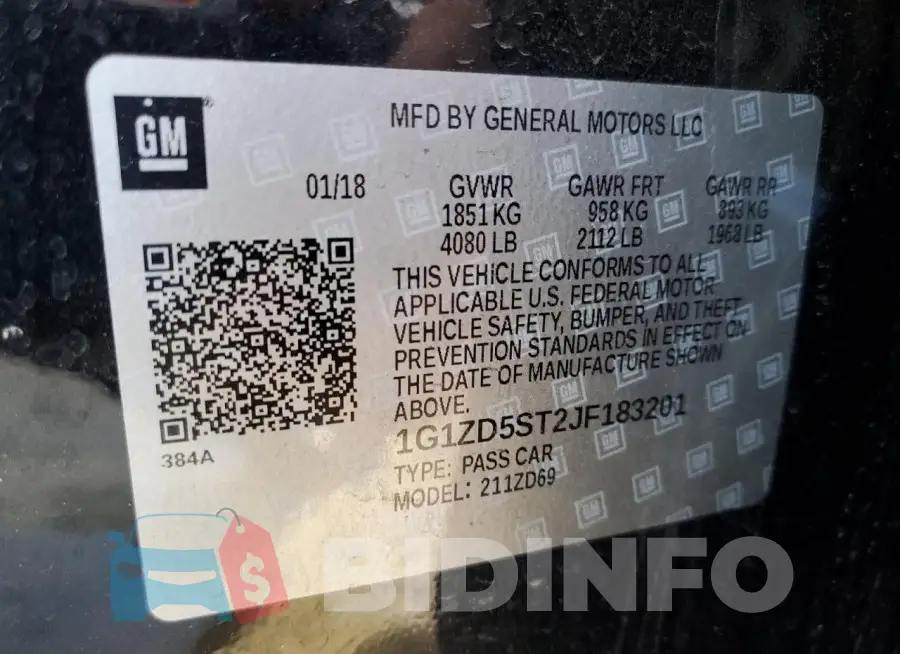 1G1ZD5ST2JF183201 Photo# 13