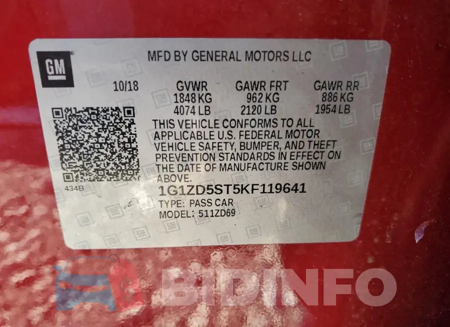 1G1ZD5ST5KF119641 Photo# 12