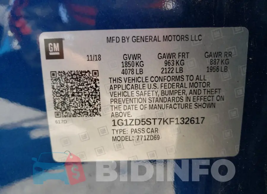 1G1ZD5ST7KF132617 Photo# 12