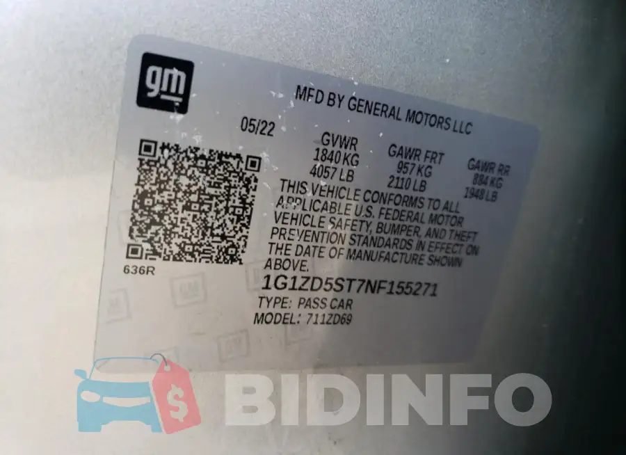 1G1ZD5ST7NF155271 Photo# 12