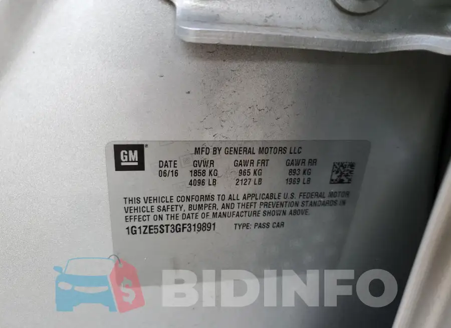1G1ZE5ST3GF319891 Photo# 12