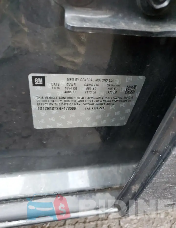 1G1ZE5ST3HF178600 Photo# 12