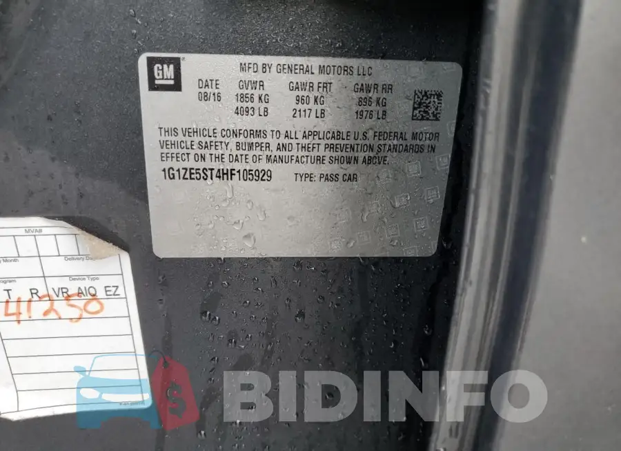 1G1ZE5ST4HF105929 Photo# 12