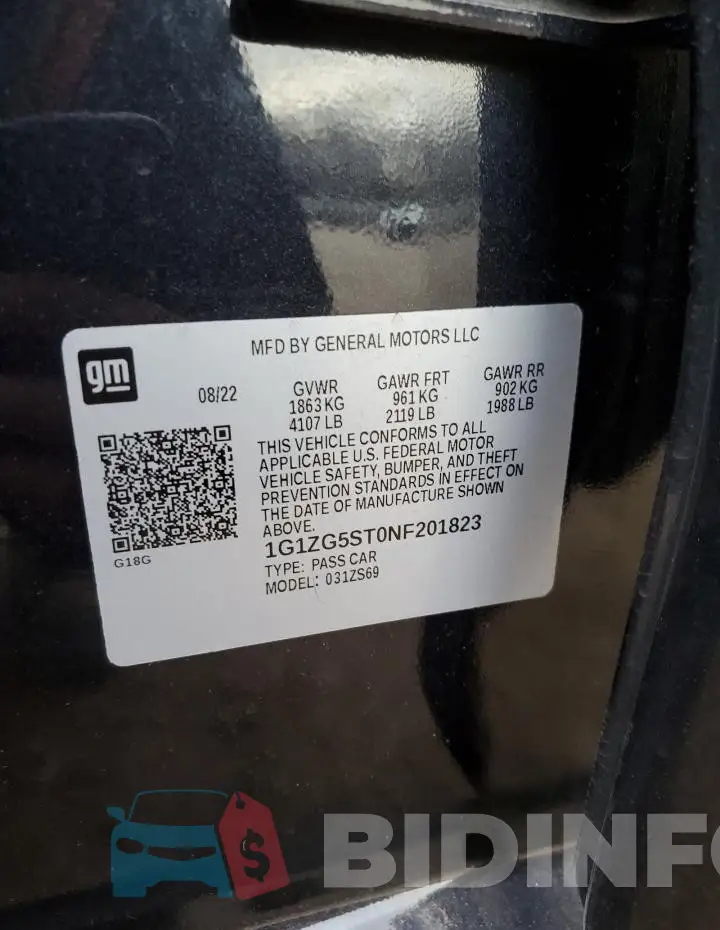 1G1ZG5ST0NF201823 Photo# 13