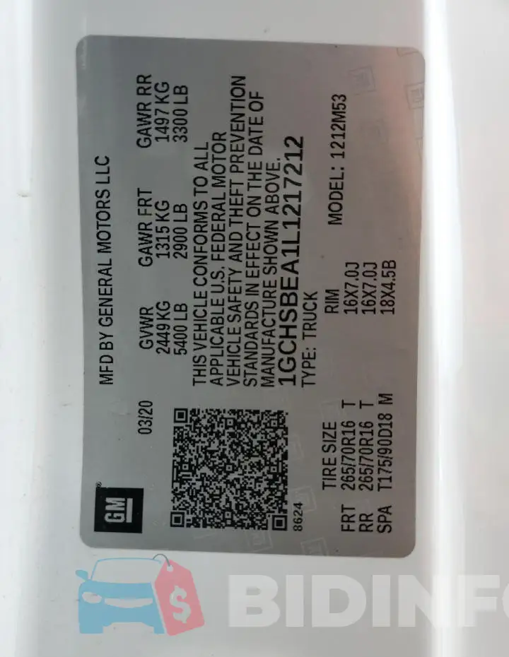 1GCHSBEA1L1217212 Photo# 13