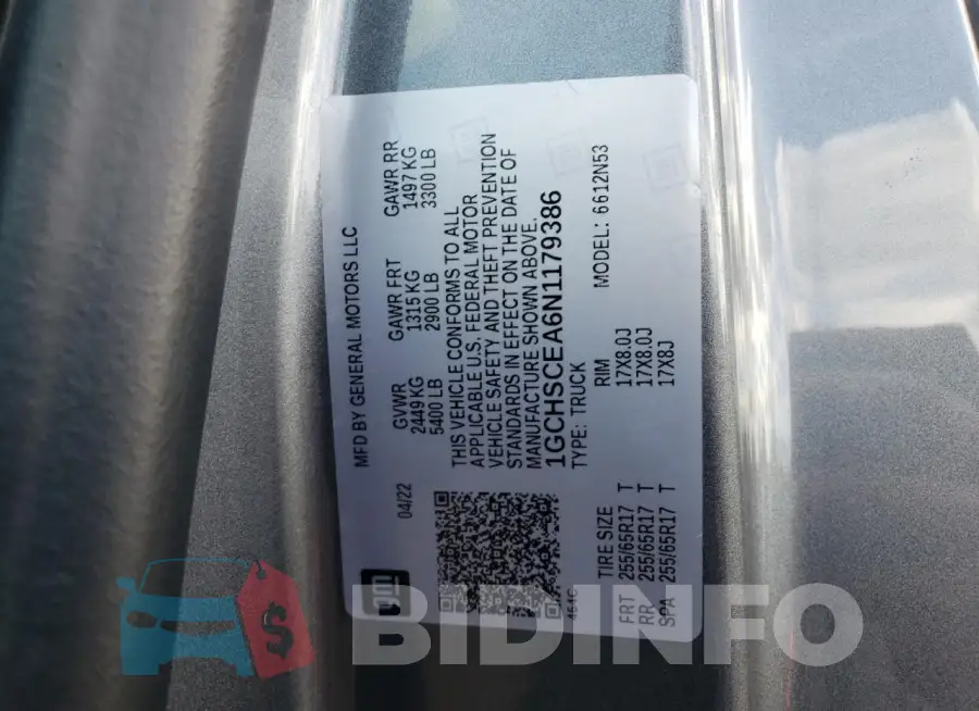 1GCHSCEA6N1179386 Photo# 12