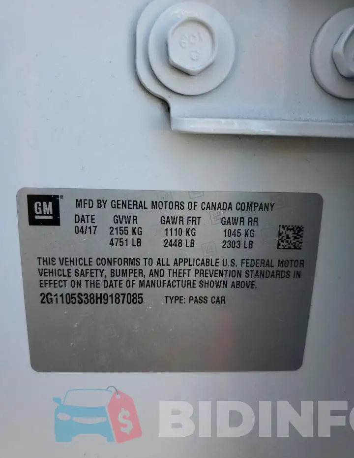 2G1105S38H9187085 Photo# 13