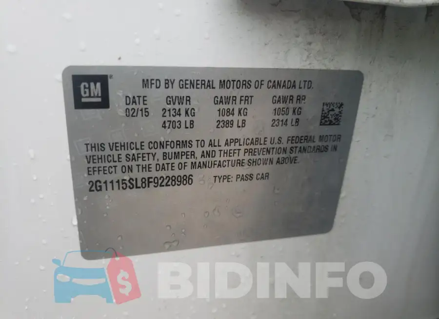 2G1115SL8F9228986 Photo# 13