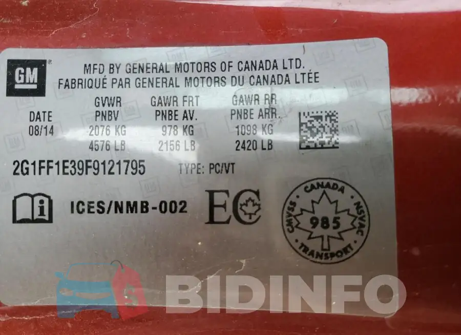 2G1FF1E39F9121795 Photo# 12