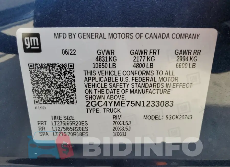 2GC4YME75N1233083 Photo# 12