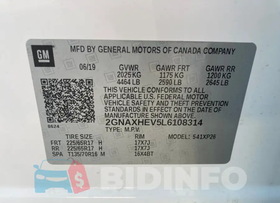 2GNAXHEV5L6108314 Photo# 12