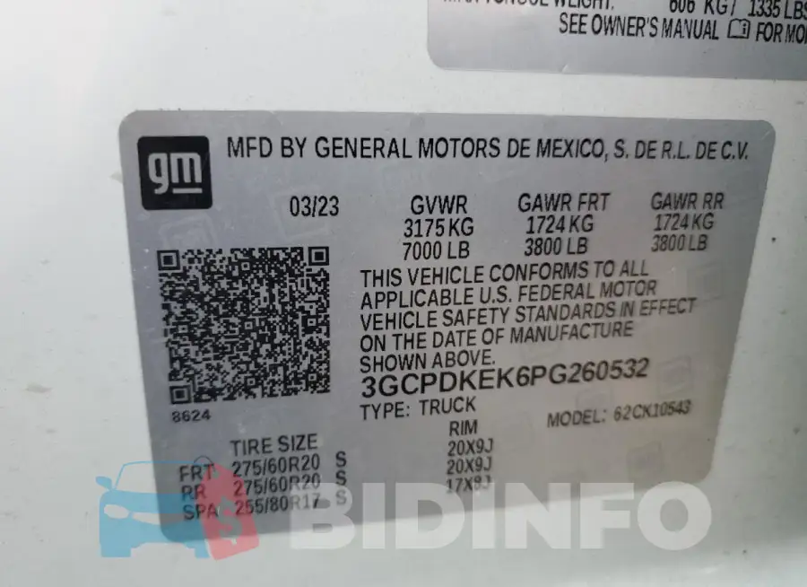 3GCPDKEK6PG260532 Photo# 12