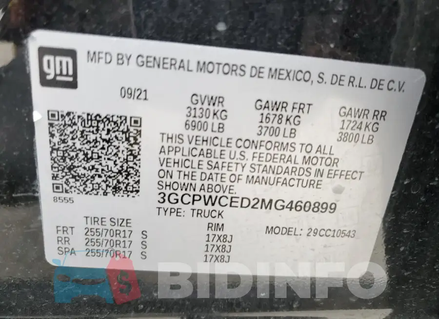 3GCPWCED2MG460899 Photo# 12