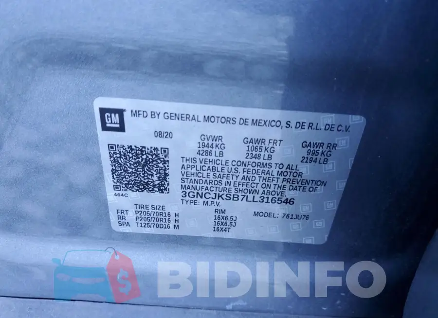 3GNCJKSB7LL316546 Photo# 12