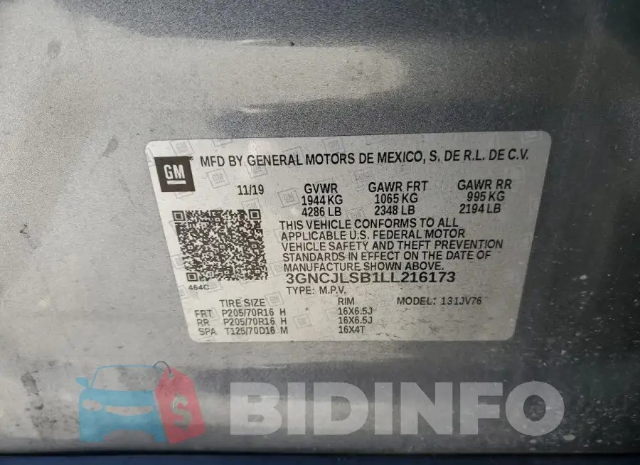 3GNCJLSB1LL216173 Photo# 12