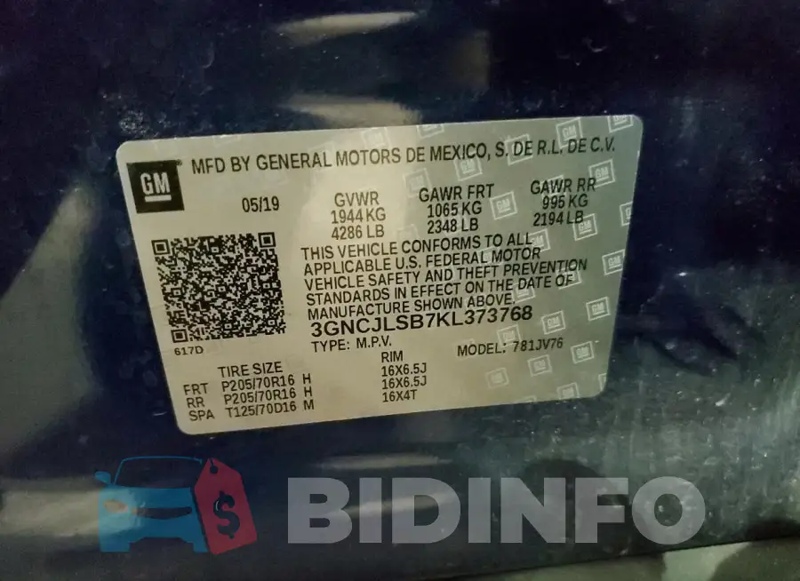 3GNCJLSB7KL373768 Photo# 13
