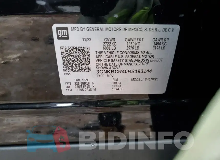 3GNKBCR40RS193144 Photo# 14