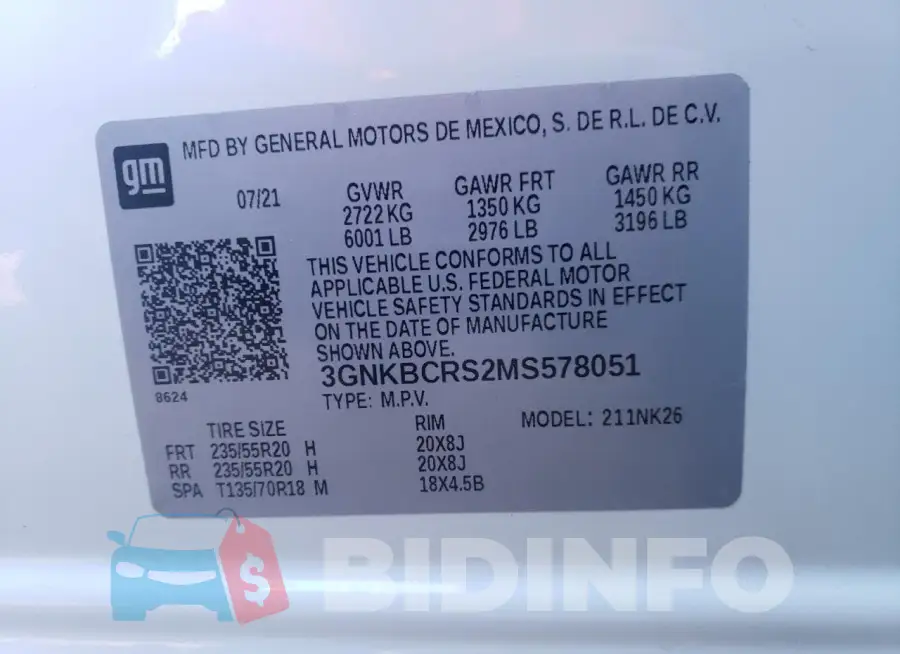 3GNKBCRS2MS578051 Photo# 12