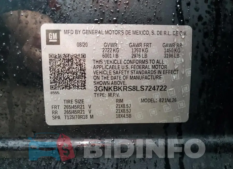 3GNKBKRS8LS724722 Photo# 12