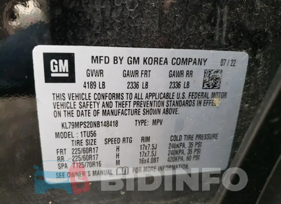 KL79MPS20NB148418 Photo# 13