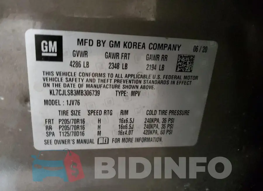KL7CJLSB3MB306739 Photo# 12